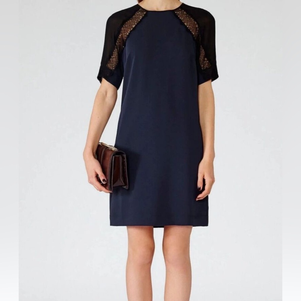 Reiss Karlotta Contract Lace Shift Dress